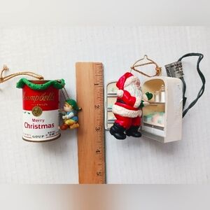 2- 1990s Christmas Ornaments Hallmark & Campbell's Soup